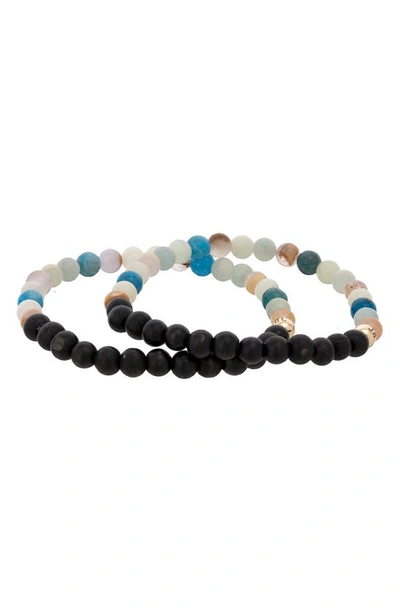 The Healer’s Collection N13 Boss/confidence Set Of 2 Healer's Bracelets In Black