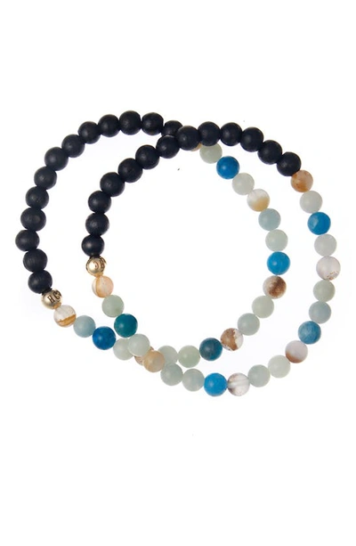 The Healer’s Collection N13 Boss/confidence Set Of 2 Healer's Bracelets In Black