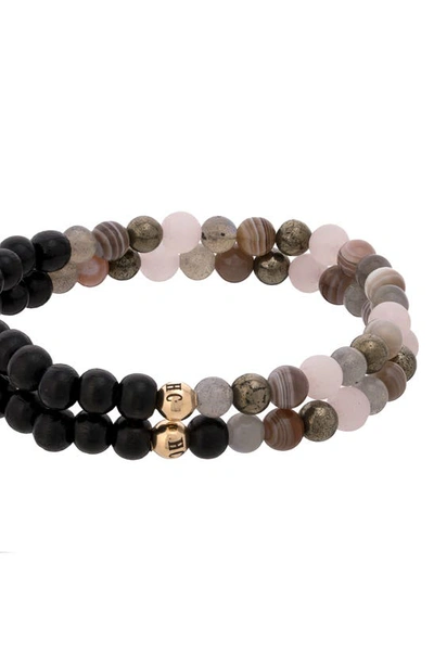 Shop The Healer’s Collection N5 Goodbye Trauma Set Of 2 Healer's Bracelets In Black