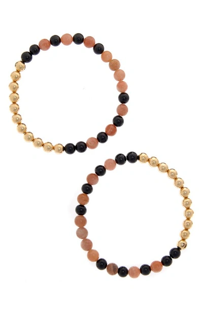 Shop The Healer’s Collection N2 Attract Love Set Of 2 Healer's Bracelets In Yellow Gold