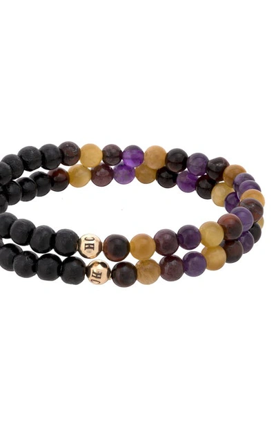 Shop The Healer’s Collection N19 Anxiety-free Set Of 2 Healer's Bracelets In Black