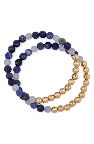 Shop The Healer’s Collection The Healer's Collection N12 Express & Communicate Set Of 2 Healer's Bracelets In Yellow Gold