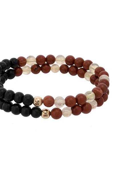 Shop The Healer’s Collection N61 Virility/hormonal Balance Set Of 2 Healer's Bracelets In Black