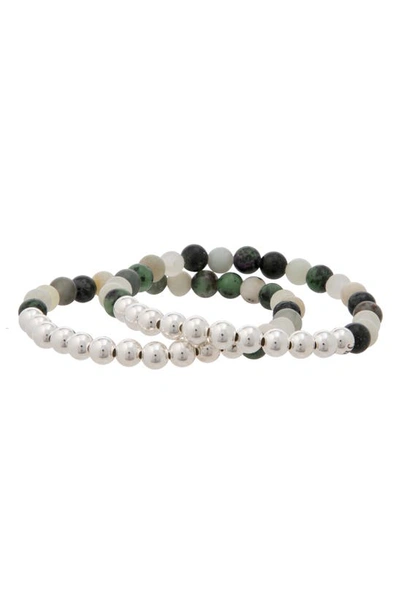 The Healer’s Collection The Healer's Collection N6 Happiness/ease Set Of 2 Healer's Bracelets In Silver