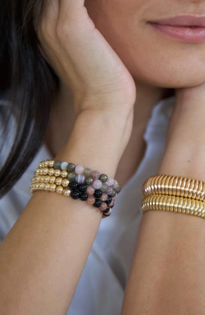 Shop The Healer’s Collection N2 Attract Love Set Of 2 Healer's Bracelets In Yellow Gold