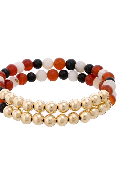 The Healer’s Collection The Healer's Collection N4 Body Healing Set Of 2 Healer's Bracelets In Yellow Gold