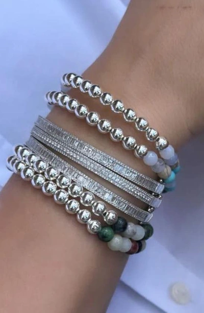 Shop The Healer’s Collection N6 Happiness/ease Set Of 2 Healer's Bracelets In Silver