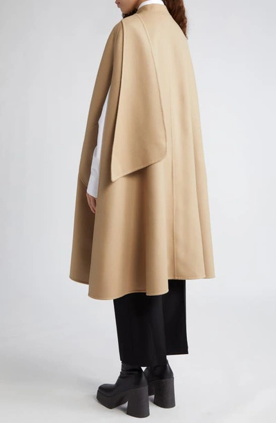 Shop Stella Mccartney Double Face Wool Cape In 2745 - New Camel