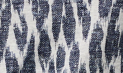Nzt By Nic+zoe Ikat Ruched Sleeve Top In Indigo Multi