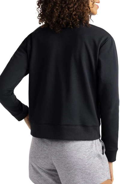 Travis Mathew Cloud Half Zip Pullover In Black