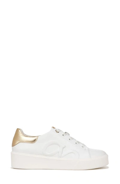 Shop Naturalizer Morrison Sneaker In White/ Dark Gold Leather