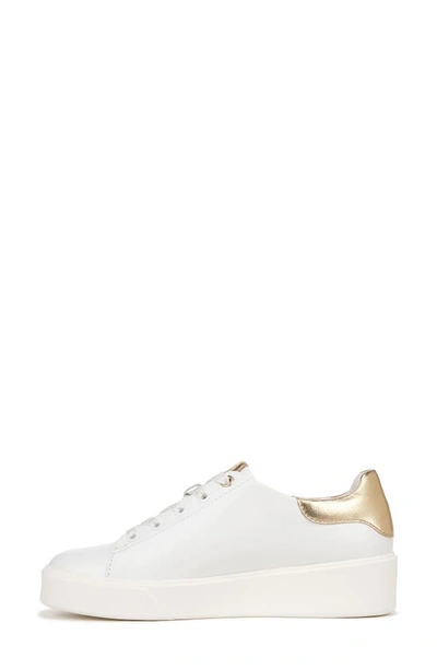 Shop Naturalizer Morrison Sneaker In White/ Dark Gold Leather