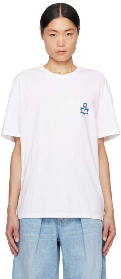 Shop Isabel Marant White Hugo T-shirt In 20wh White