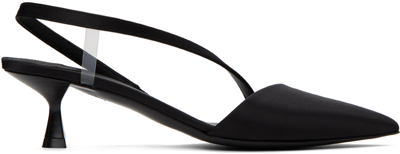 Stella Mccartney Stella Iconic D'orsay Slingback Pumps In 1064 Black/crystal