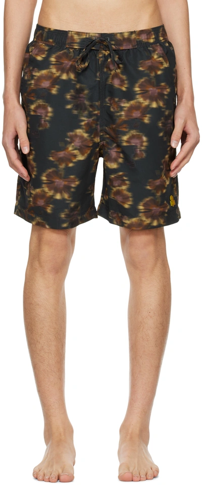 Shop Isabel Marant Black Hydra Swim Shorts In 02fk Faded Black