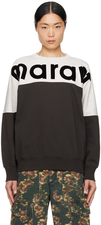 Shop Isabel Marant Gray & Black Howley Sweatshirt In 02fk Faded Black