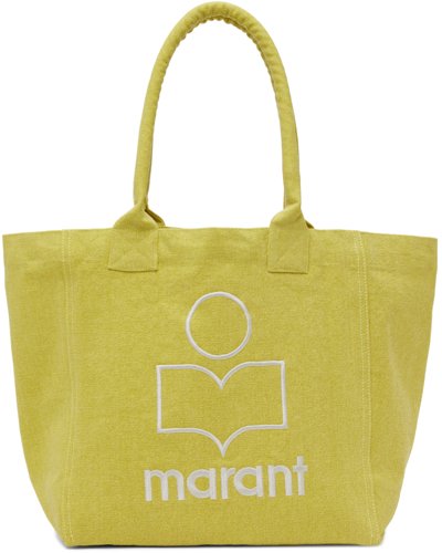 Shop Isabel Marant Yellow Small Yenky Tote In 23su Sunlight