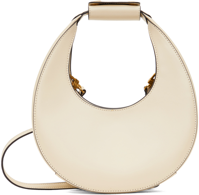 Shop Staud Off-white Mini Moon Bag In Crm Cream