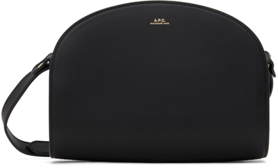 Apc Stylish Black Leather Mini Crossbody Bag For Women