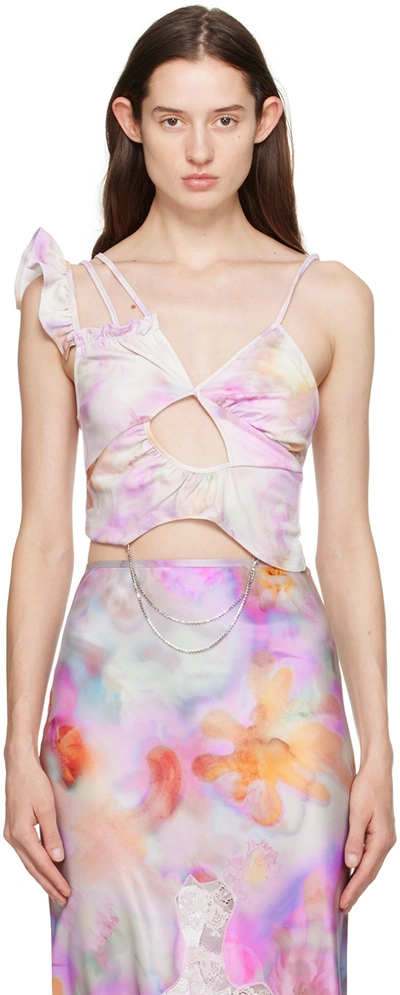 Shop Collina Strada Pink Lily Camisole In Molten Flowers