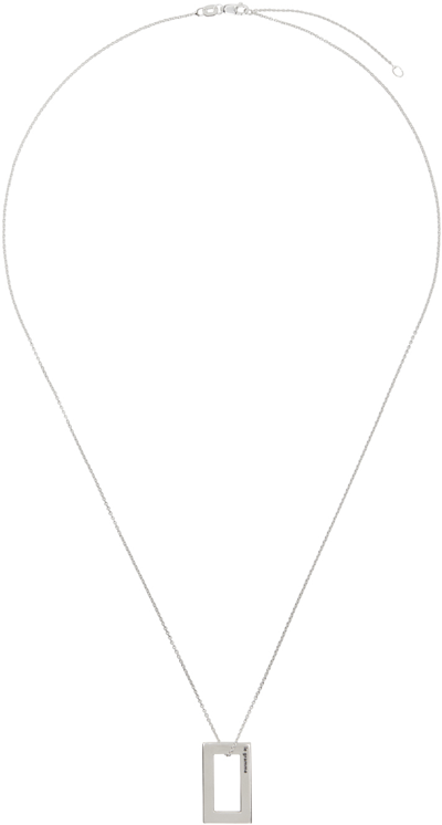 Shop Le Gramme Silver 'le 3.4g' Rectangle Necklace