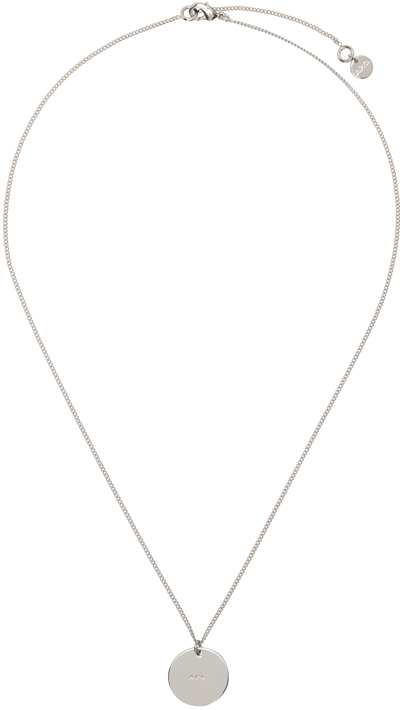 Shop Apc Silver Eloi Necklace In Rab Silver