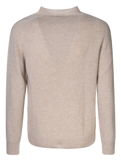 Shop Lanvin Round Neck Sweater In Beige