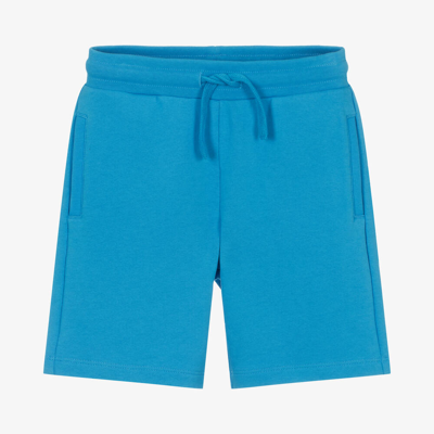 Shop Stella Mccartney Kids Teen Boys Blue Cotton Jersey Sun Shorts