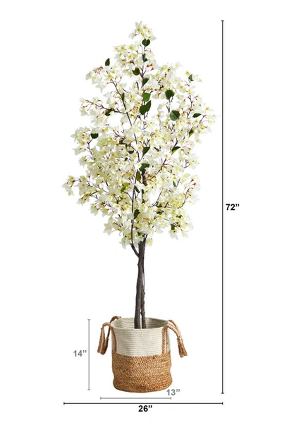 Shop Nearly Natural Artifical Bougainvillea Tree In White