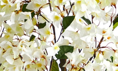 Shop Nearly Natural Artifical Bougainvillea Tree In White