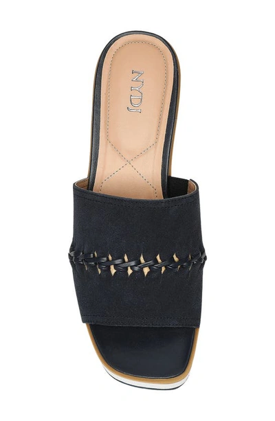 Shop Nydj Rory Wedge Sandal In Navy