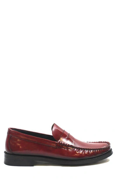 Shop Vellapais Cornetto Penny Loafer In Dark Red