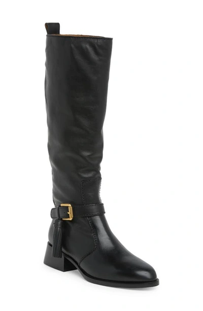 Shop See By Chloé Tassel Tall Boot In Nero