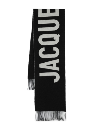 Jacquemus L Scarves, Foulards White/black In Black