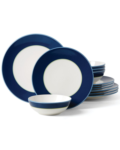 Shop Kate Spade New York Make It Pop Navy 12pc Dinnerware Set In Blue