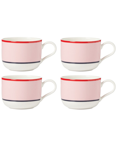 Shop Kate Spade New York Set Of 4 Make It Pop Pink Mugs