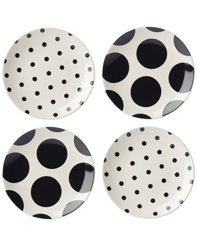 Shop Kate Spade New York Set Of 4 On The Dot Assorted Tidbit Plates In White