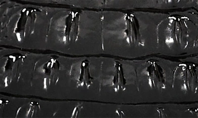 Shop Brahmin Hannah Croc Embossed Leather Wallet In Black