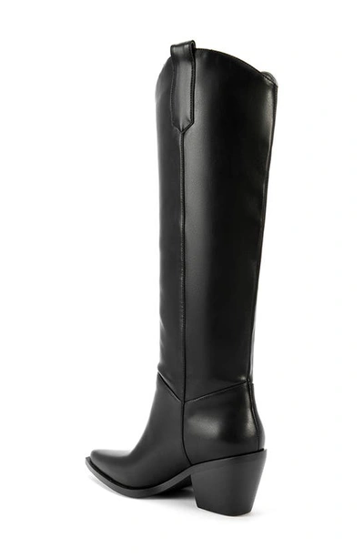 Azalea Wang Joydistrict Rhinestone Fringe Pointed Toe Boot In Black