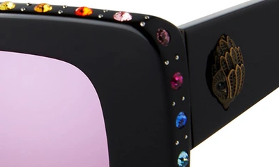 Shop Kurt Geiger 52mm Square Sunglasses In Black/ Rainbow