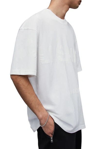 Shop Allsaints Biggy Logo Graphic T-shirt In Optic White