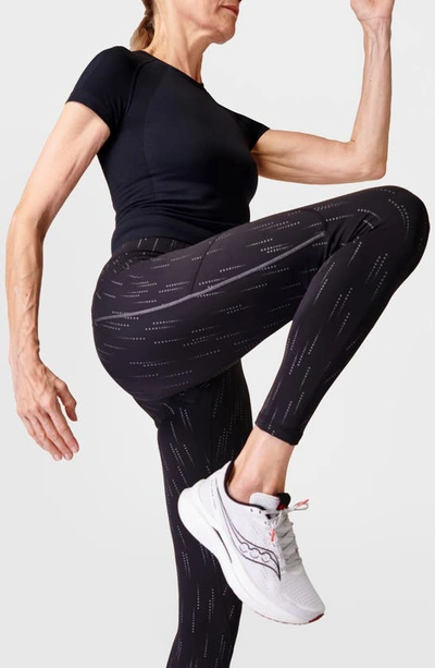 Shop Sweaty Betty Therma Boost 2.0 Reflective Running Pocket Leggings In Grey Sb Di