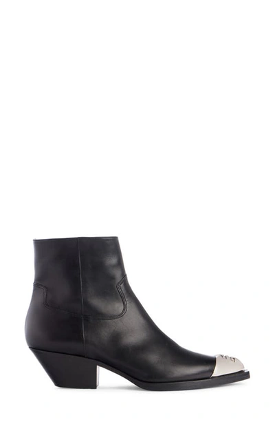 Shop Givenchy Cap Toe Western Ankle Boot In Black