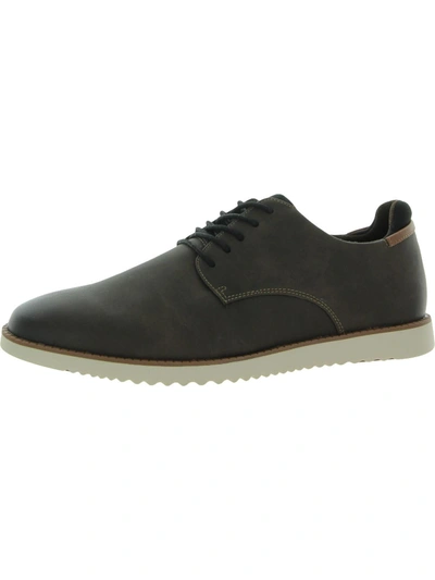 Shop Dr. Scholl's Sync Mens Faux Leather Lace-up Oxfords In Grey