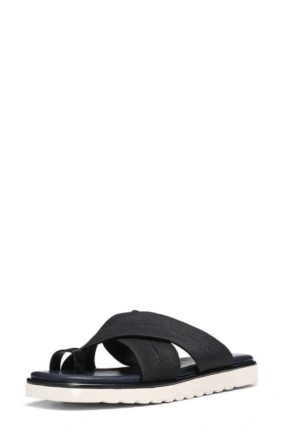 Nydj Ronna Cross Strap Toe Loop Slide Sandal In Indigo
