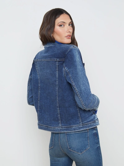 Shop L Agence Shuri Denim Jacket In Rowan