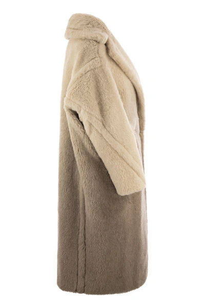 Shop Max Mara Cat - Teddy Bear Icon Coat In Wool And Alpaca In Sand