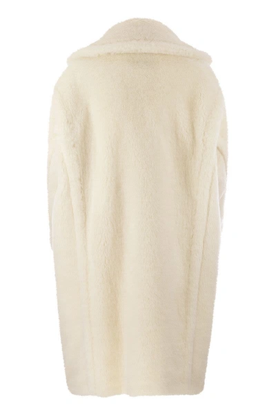 Shop Max Mara Demetra - Teddy Bear Icon Coat In Alpaca And Wool In White