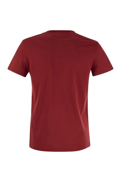 Shop Max Mara Elmo - Short-sleeved T-shirt With Embroidery In Red