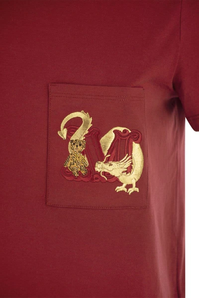 Shop Max Mara Elmo - Short-sleeved T-shirt With Pocket In Red
